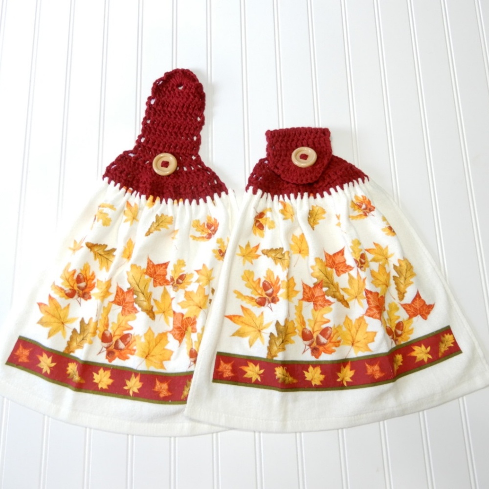 Crocheted Towel Set of 2 Handcrafted